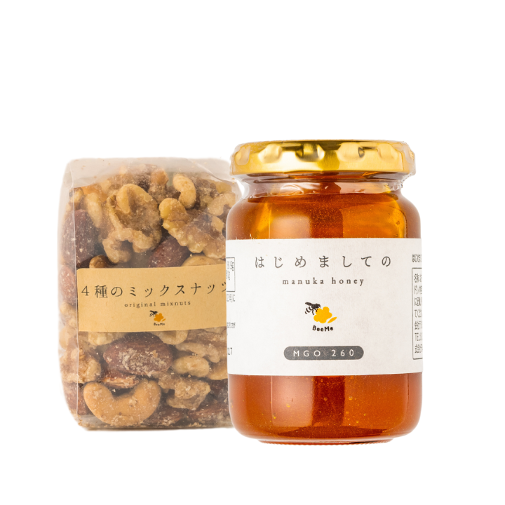 【4/1 18時まで10%OFF】はじめましてのmanukahoney 200gミックスナッツセット